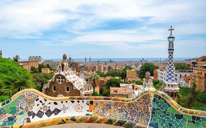 Barcellona Parc Güell progettato da Antoni Gaudí - Itinerario Tour Barcellona, Valencia, Madrid Perusia Viaggi