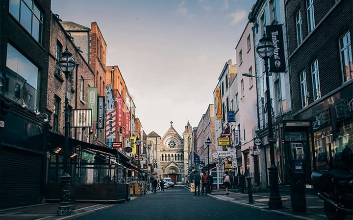 Anne Street South nella parte meridionale del centro di Dublino - Tour Irlanda classica in 7 giorni